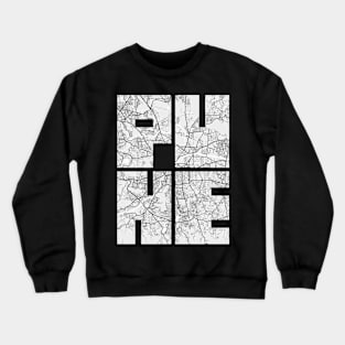 Pune, Maharashtra, India City Map Typography - Light Crewneck Sweatshirt